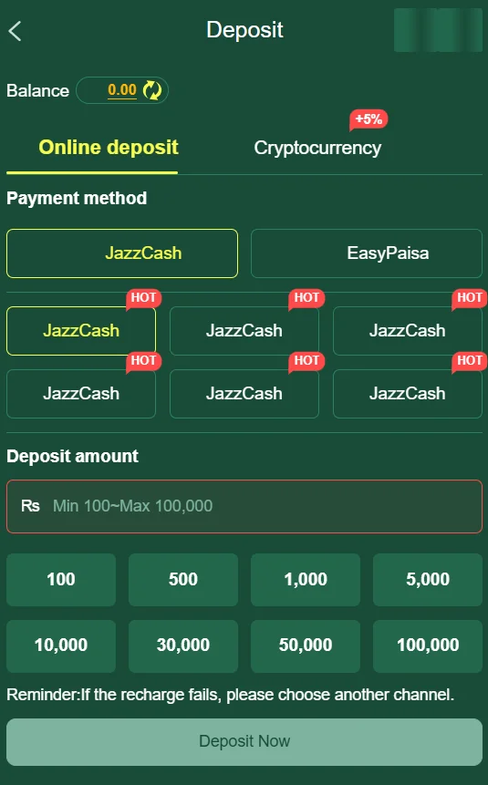 K666 Game Deposit Image